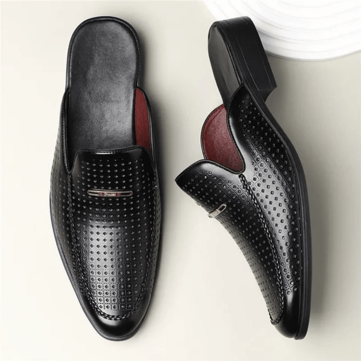 Porto Genuine Leather Slides