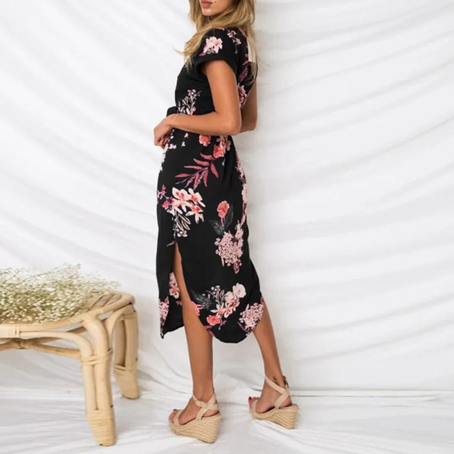 Zariah Floral Chic Wrap Dress