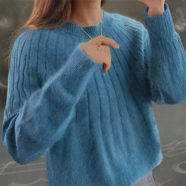 Women's Cashmere Knit Ribbed Sweater