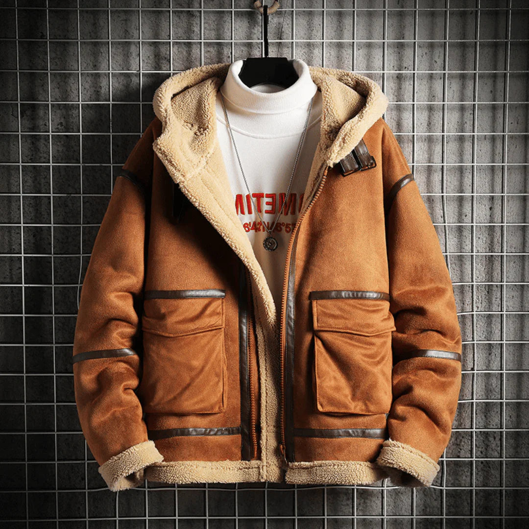 Hudson Sherpa-Lined Aviator Jacket