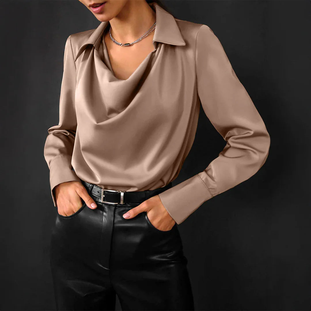 Sienna Drape Collar Blouse