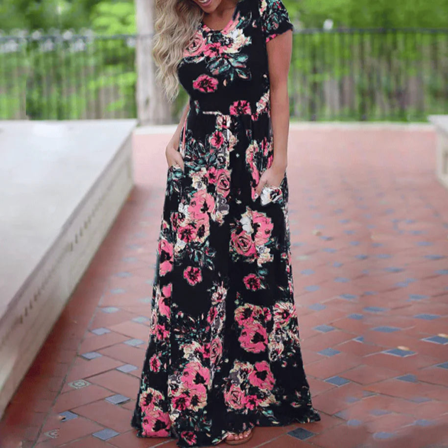 Evelyn Rose Print Maxi Dress