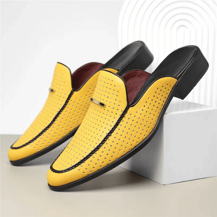 Porto Genuine Leather Slides