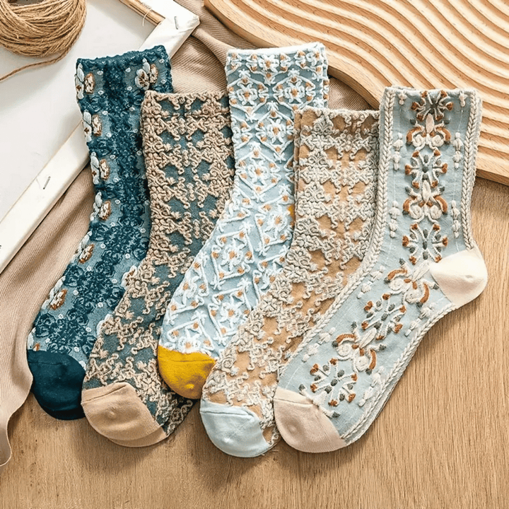 Marlowe Patterned Knit Socks