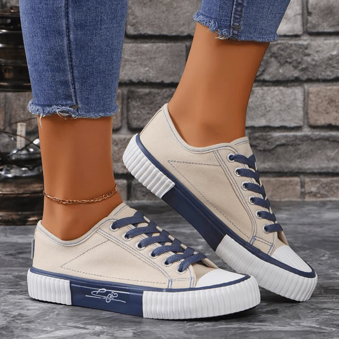 Harper Two-Tone Canvas Sneakers