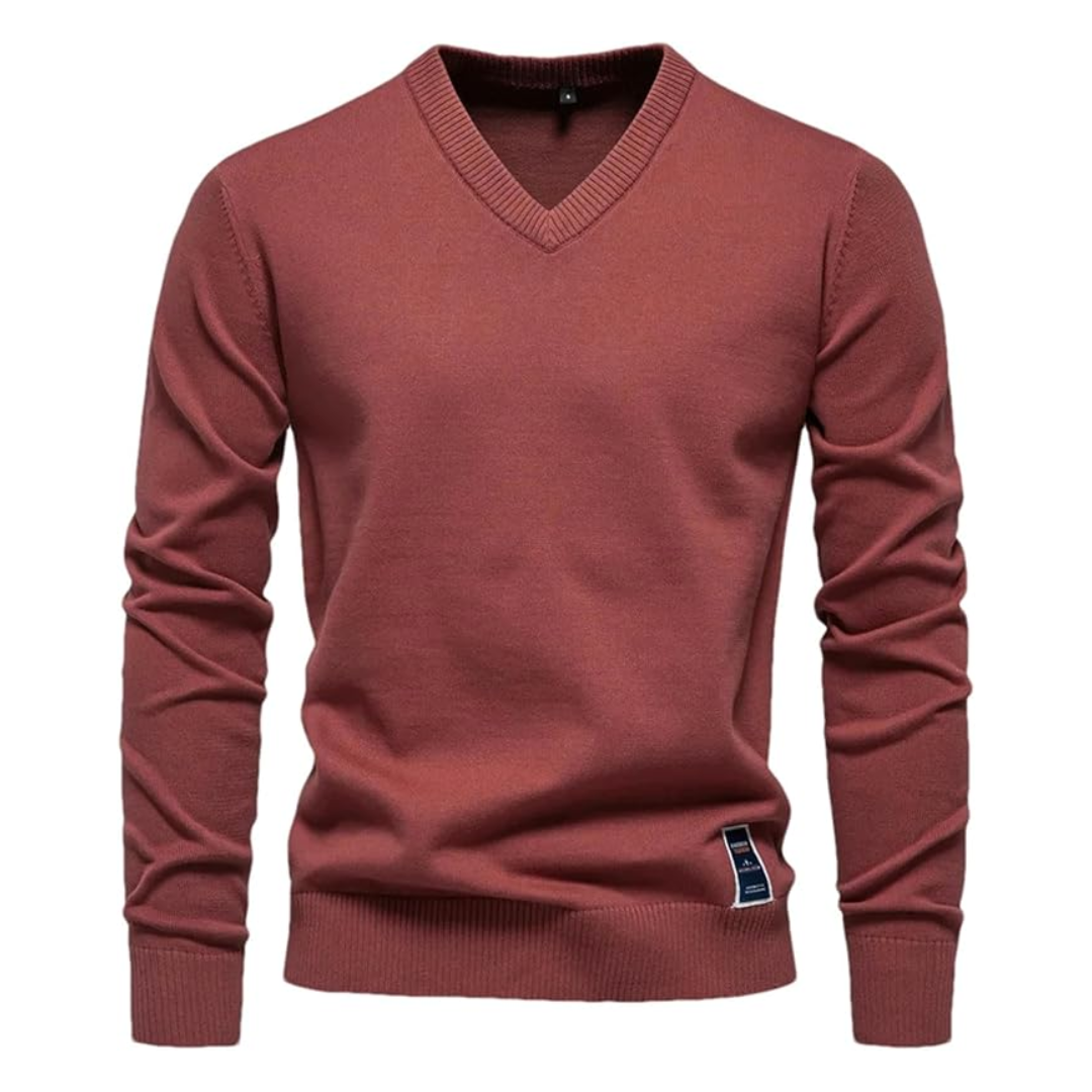 LS | Men V-Neck Knitted Sweater