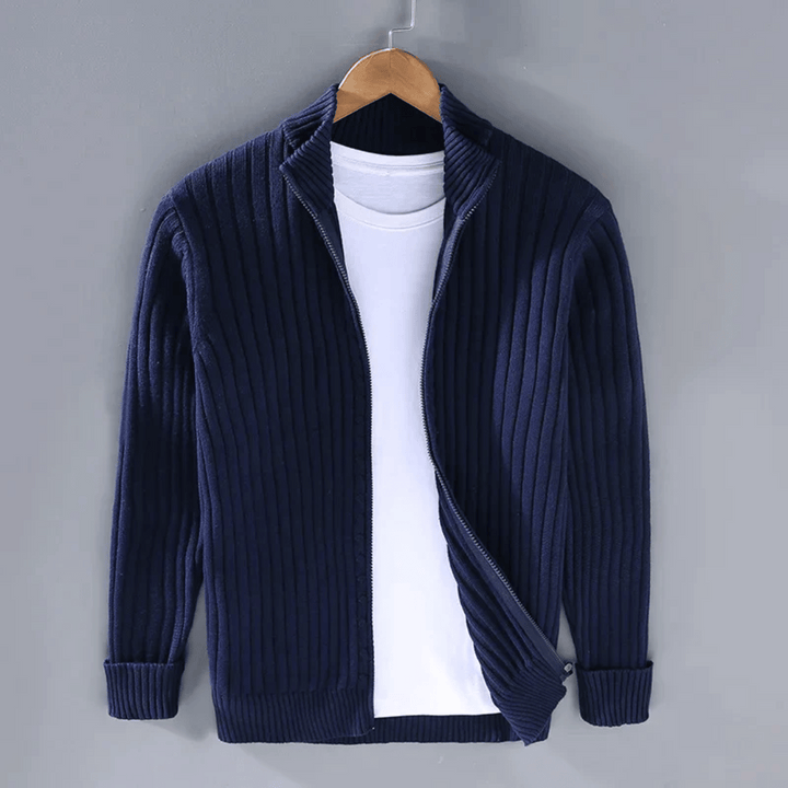 Dominic Full-Zip Casual Cardigan