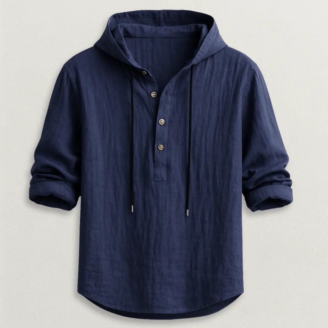 Marcus Linen Hoodie Shirt