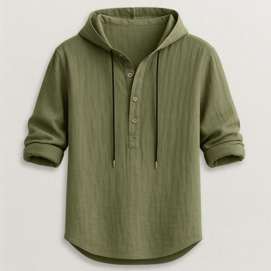 Marcus Linen Hoodie Shirt