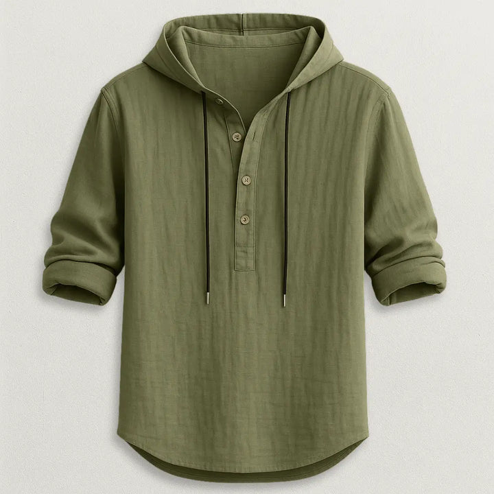 Marcus Linen Hoodie Shirt