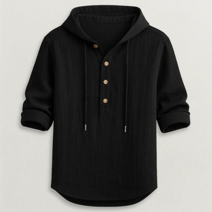 Marcus Linen Hoodie Shirt