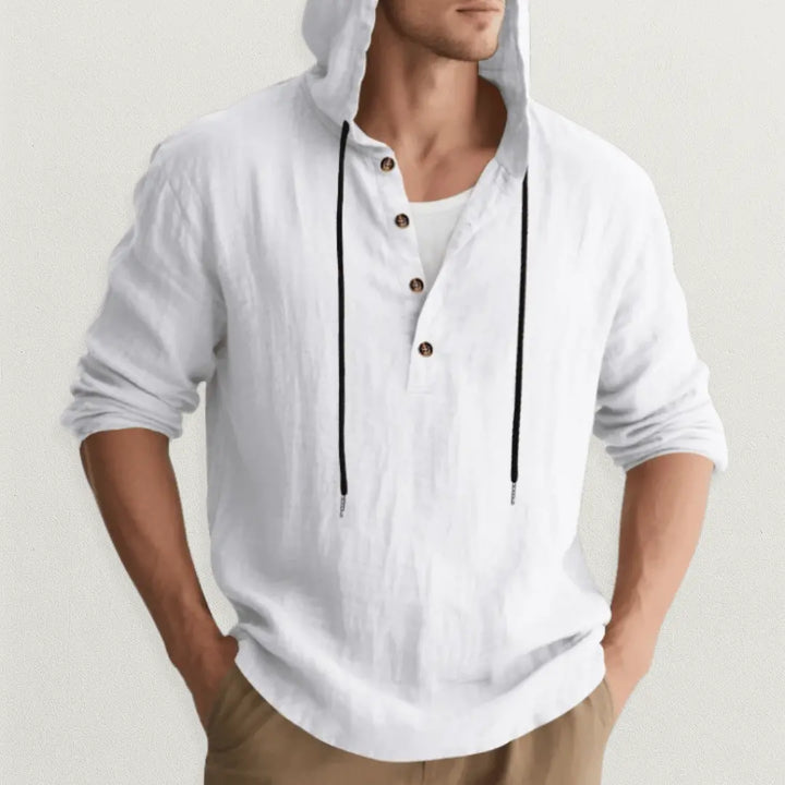 Marcus Linen Hoodie Shirt