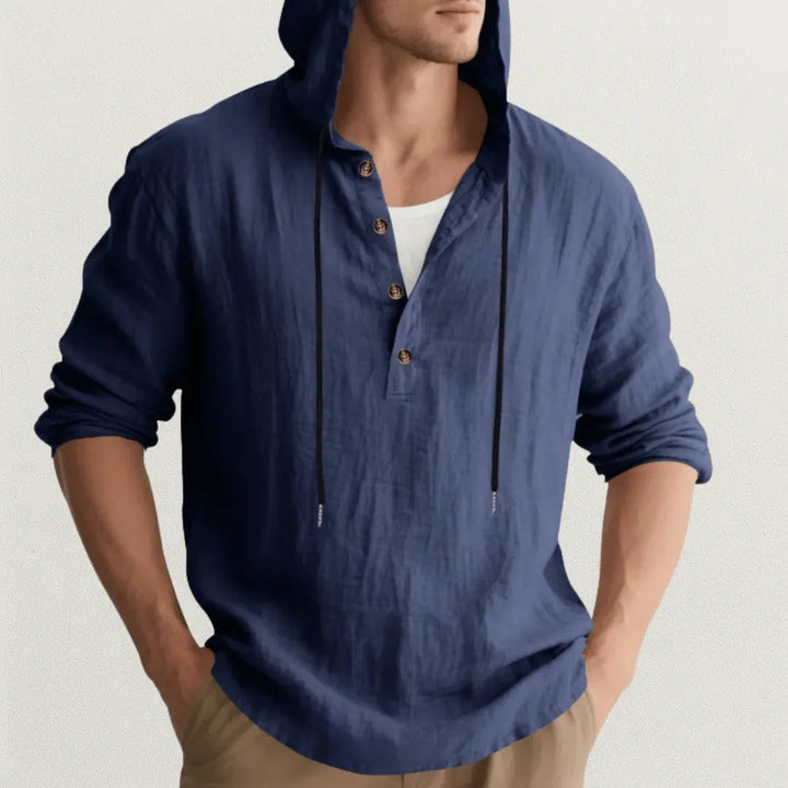 Marcus Linen Hoodie Shirt