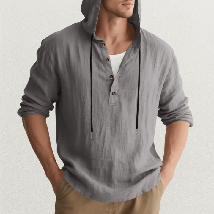 Marcus Linen Hoodie Shirt