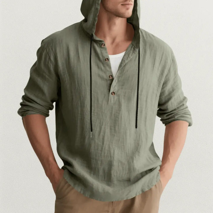 Marcus Linen Hoodie Shirt