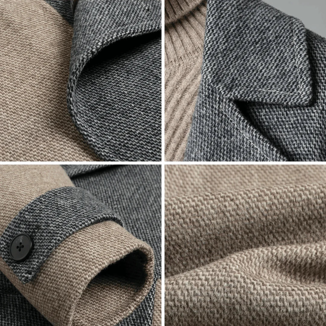 Graham Two-Tone Wool Overcoat