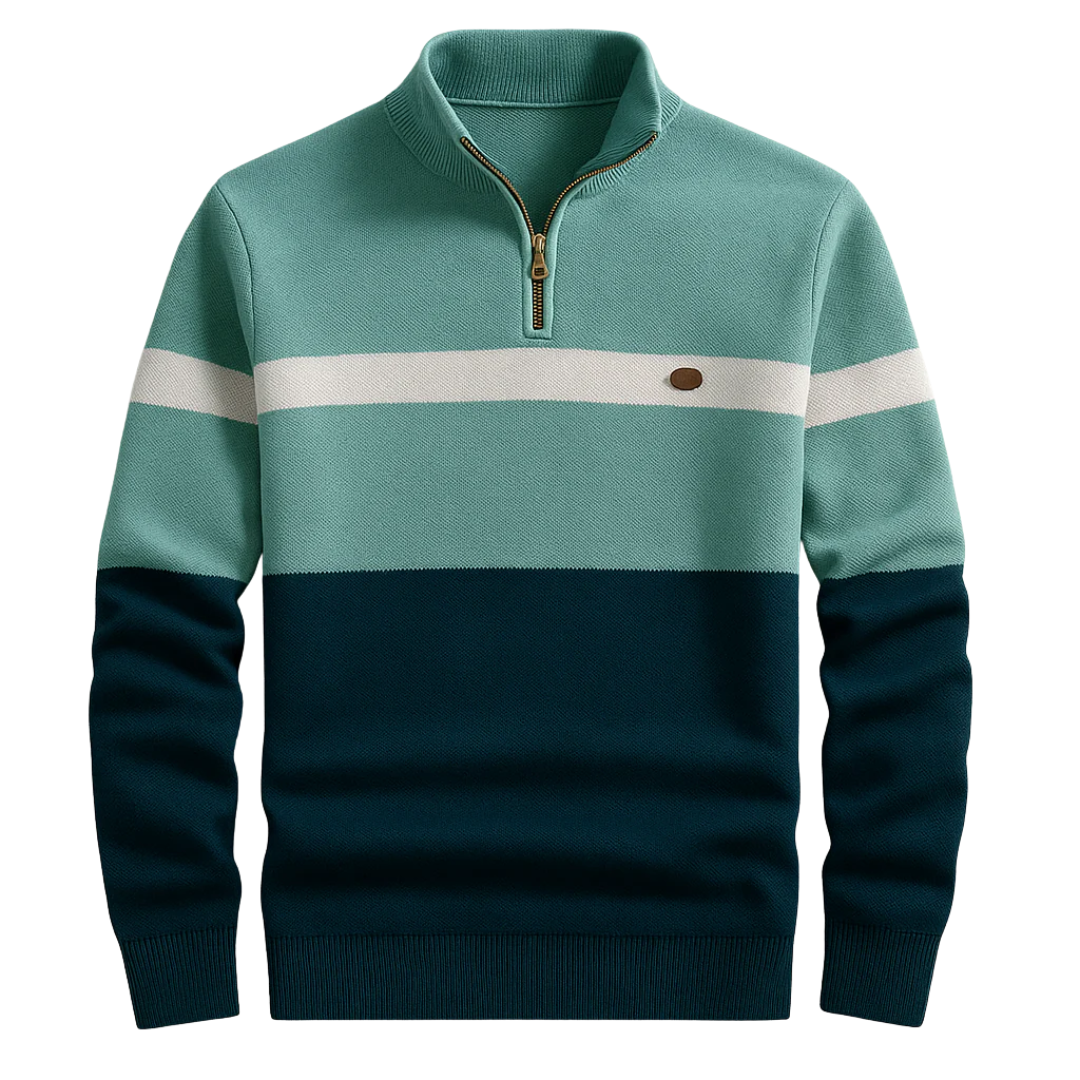 LS | Men Cotton Quarter-Zip Knit Pullover