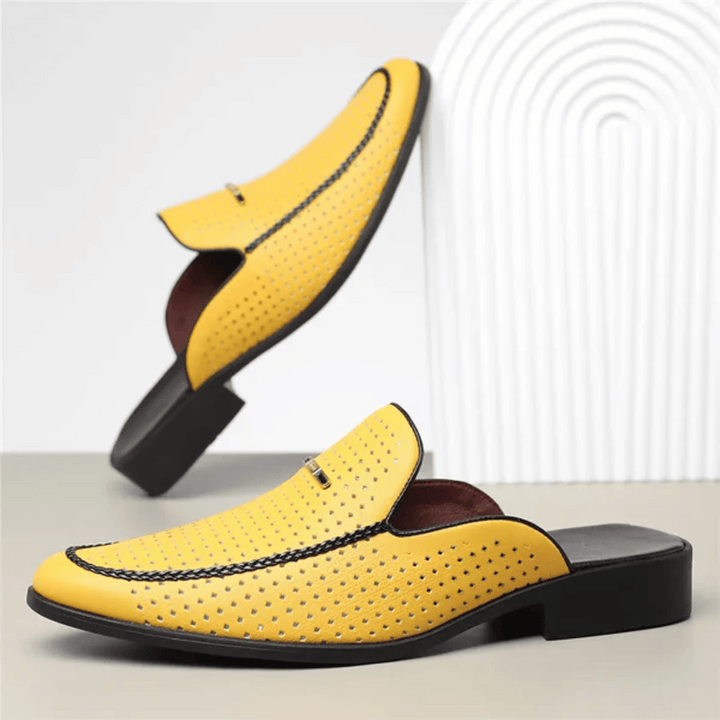 Porto Genuine Leather Slides