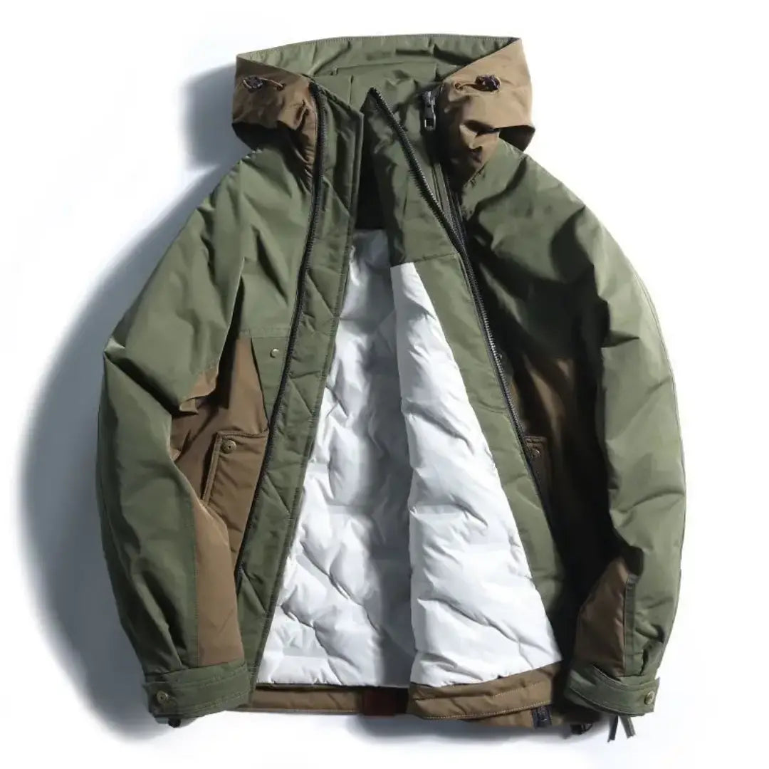 Zayden Zipper Down Hooded Jacket Artisio