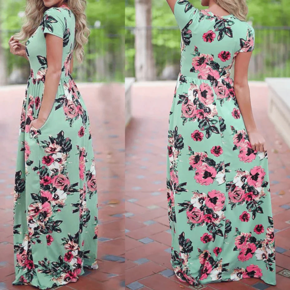 Evelyn Rose Print Maxi Dress