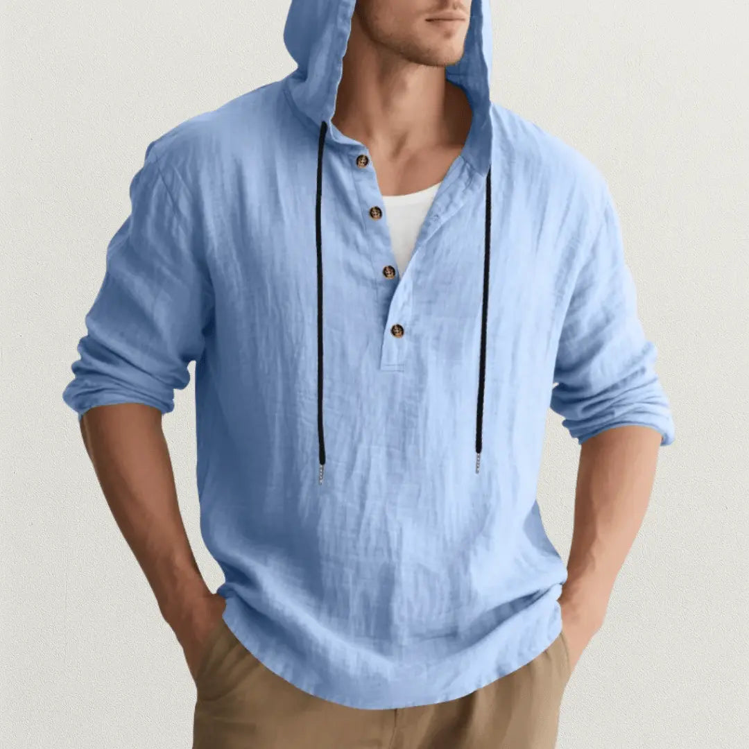 Marcus Linen Hoodie Shirt
