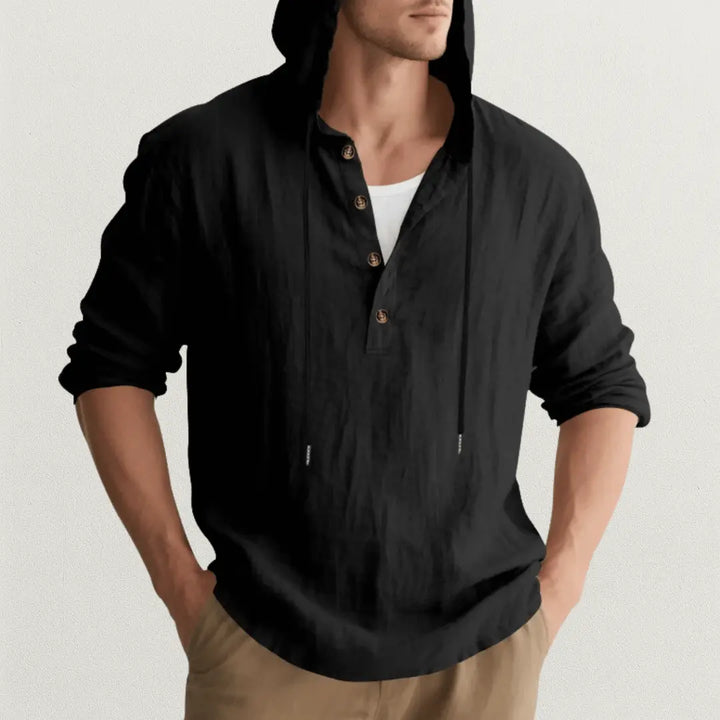 Marcus Linen Hoodie Shirt
