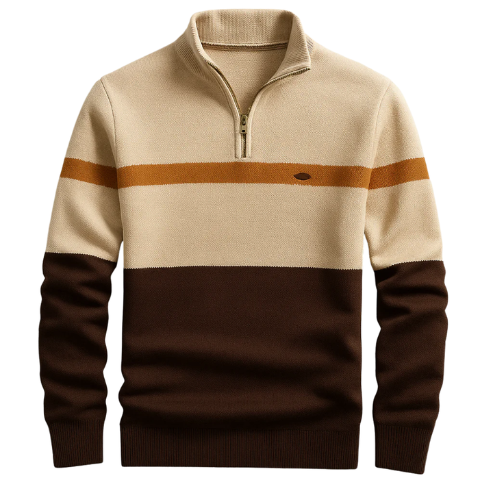 LS | Men Cotton Quarter-Zip Knit Pullover