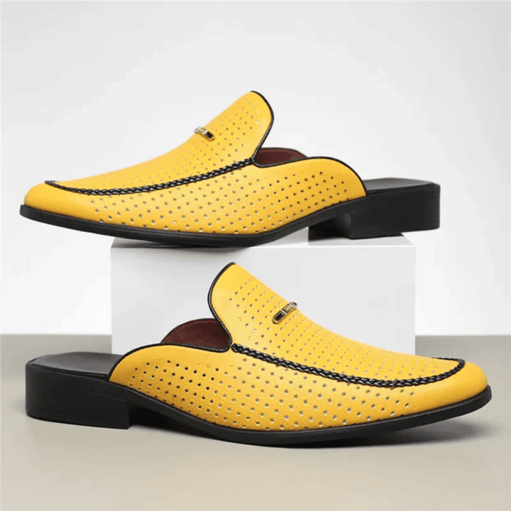 Porto Genuine Leather Slides