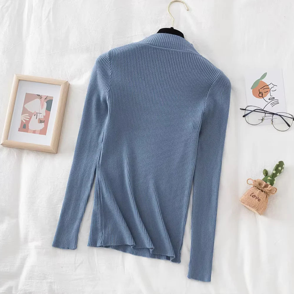 Aurora Chic Ribbed Knit Sweater