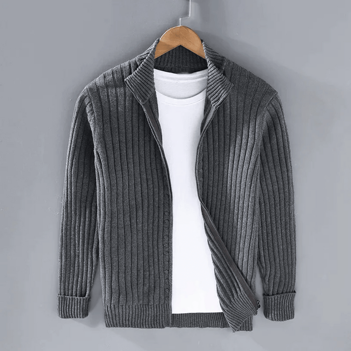 Dominic Full-Zip Casual Cardigan