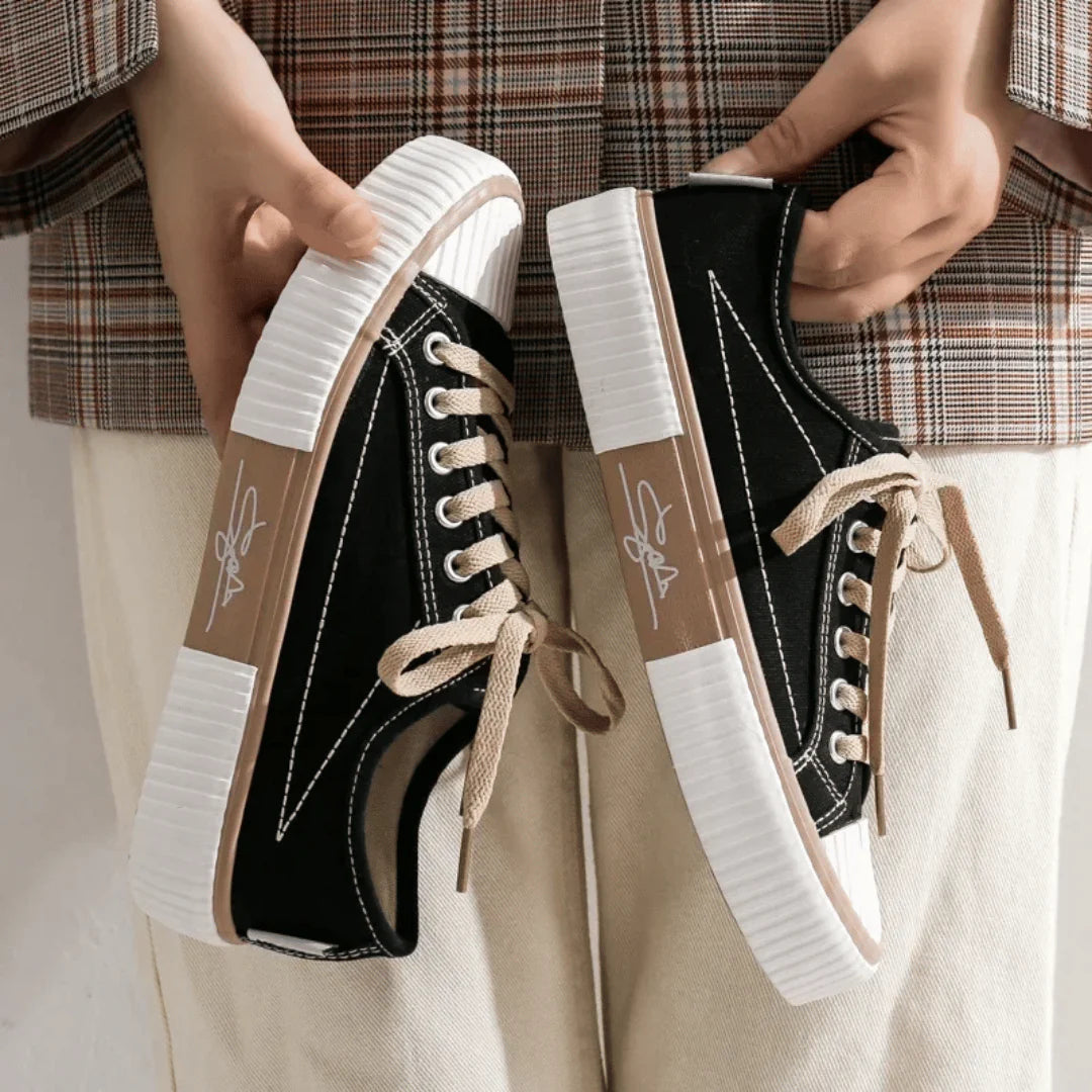 Harper Two-Tone Canvas Sneakers