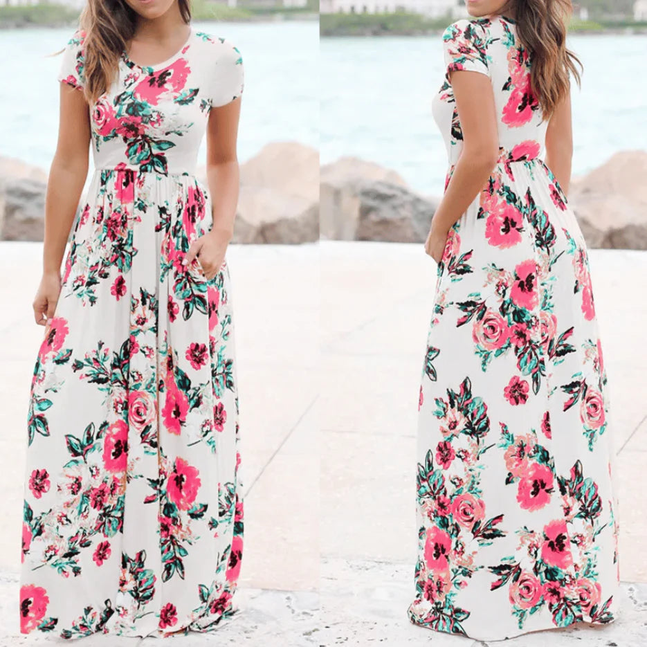 Evelyn Rose Print Maxi Dress