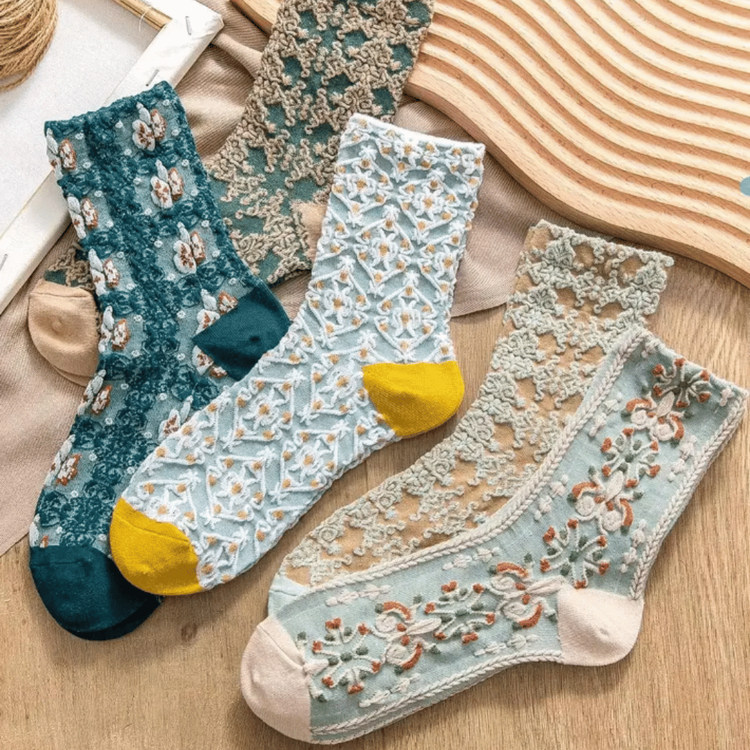 Marlowe Patterned Knit Socks