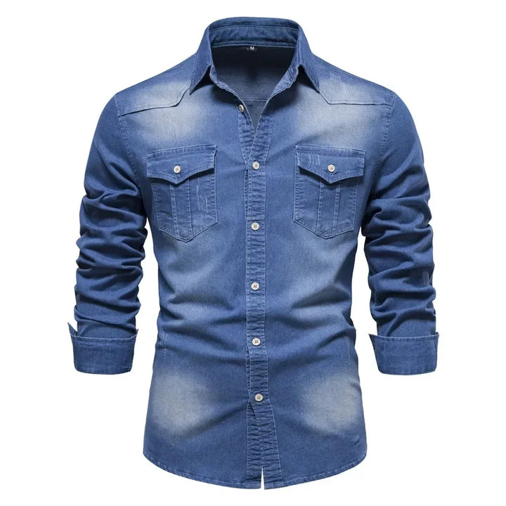 Apollo Classic Button-Down Denim Shirt