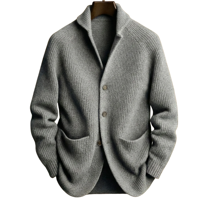 LS | Men Ribbed Wool-Blend Cardigan