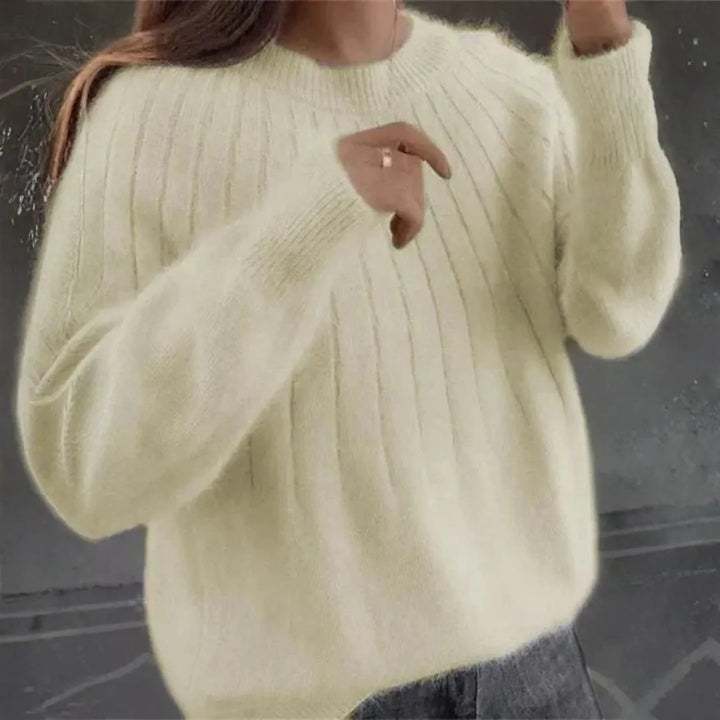 Women's Cashmere Knit Ribbed Sweater