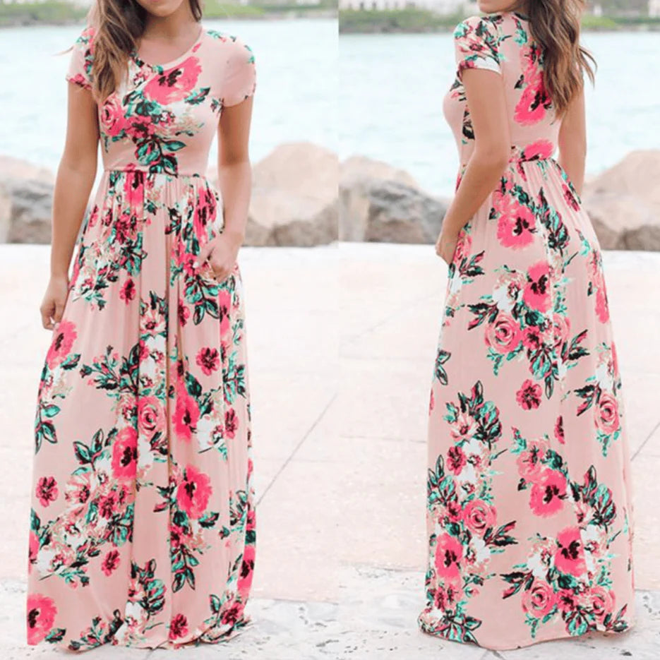 Evelyn Rose Print Maxi Dress