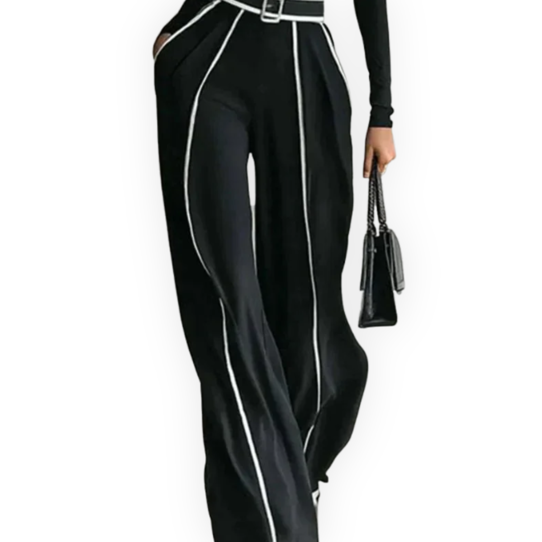 LS | Women’s Contrast Color-Block Turtleneck Set