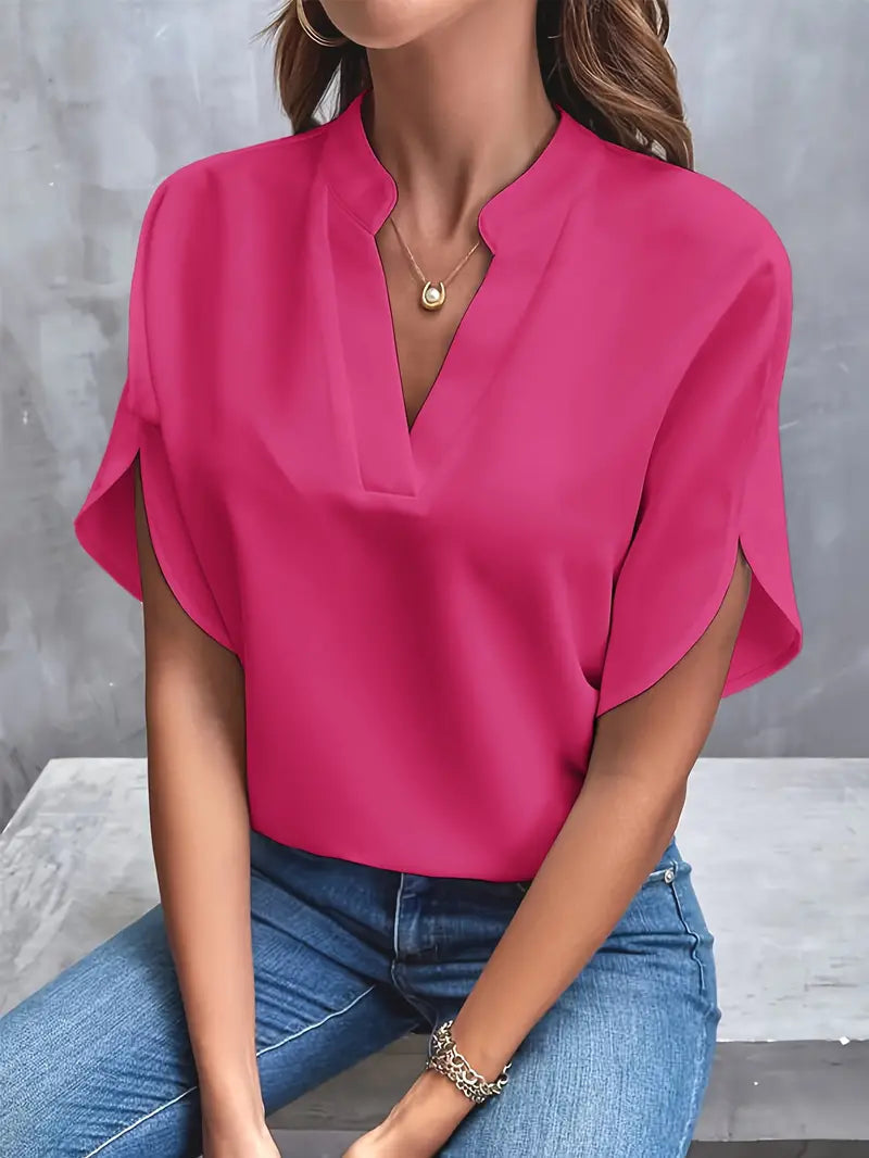 LS | Women Minimal Chic Flutter Sleeve Top Lion Style