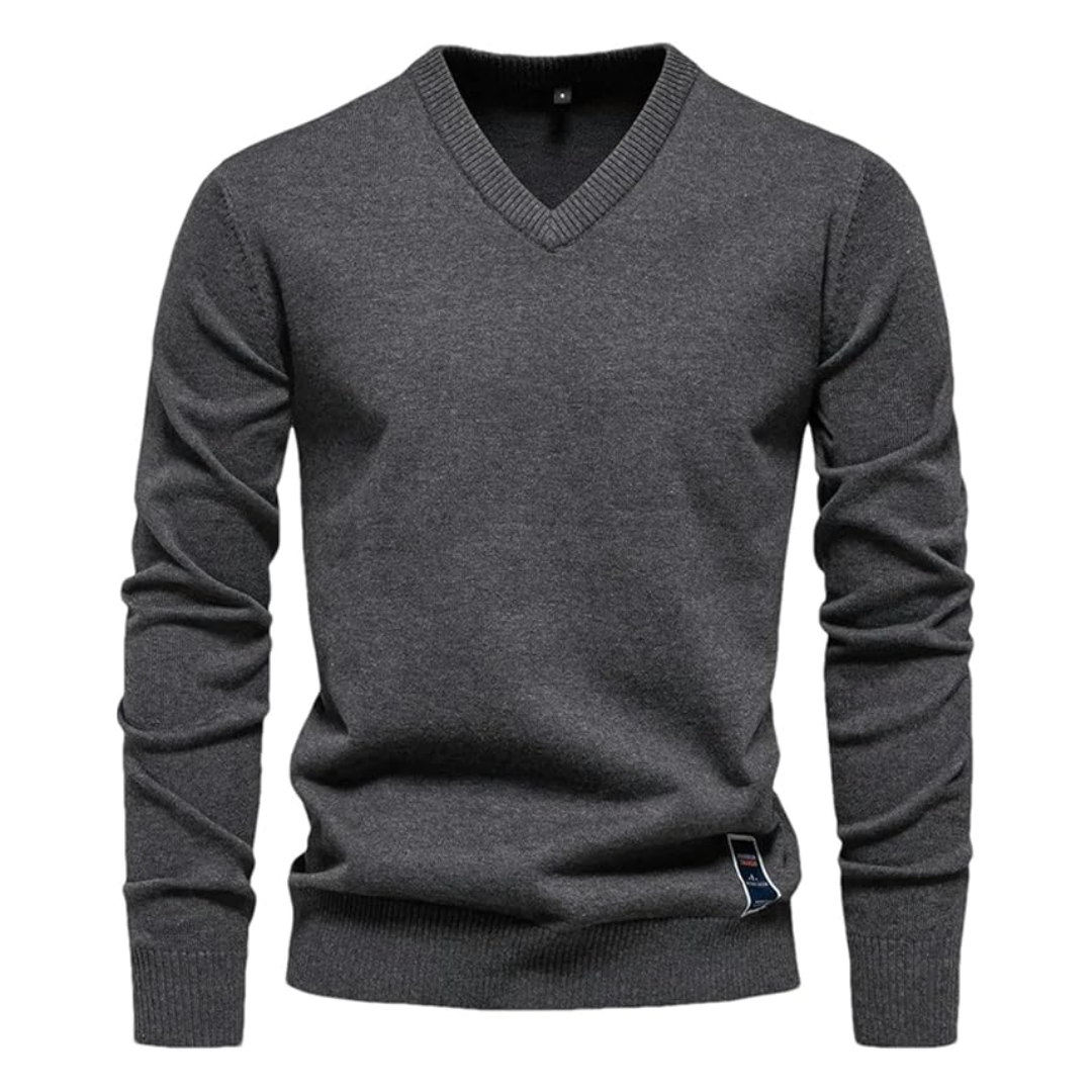 LS | Men V-Neck Knitted Sweater