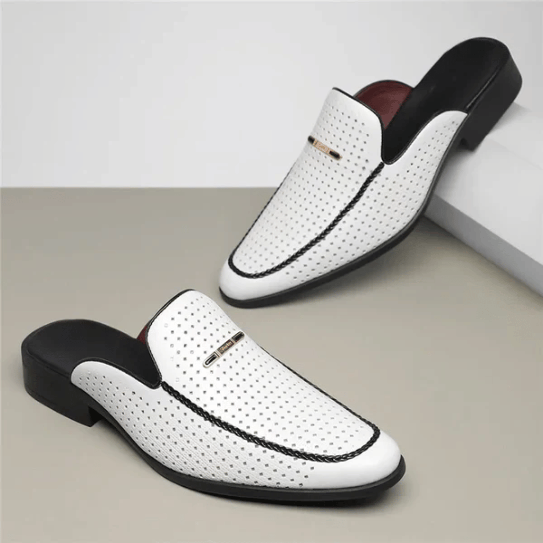 Porto Genuine Leather Slides