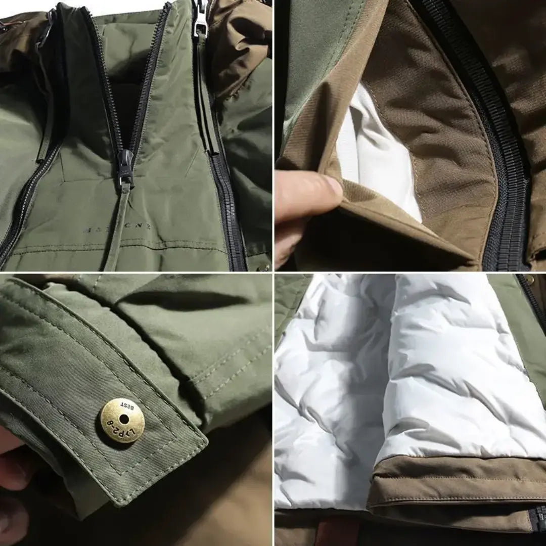 Zayden Zipper Down Hooded Jacket Artisio