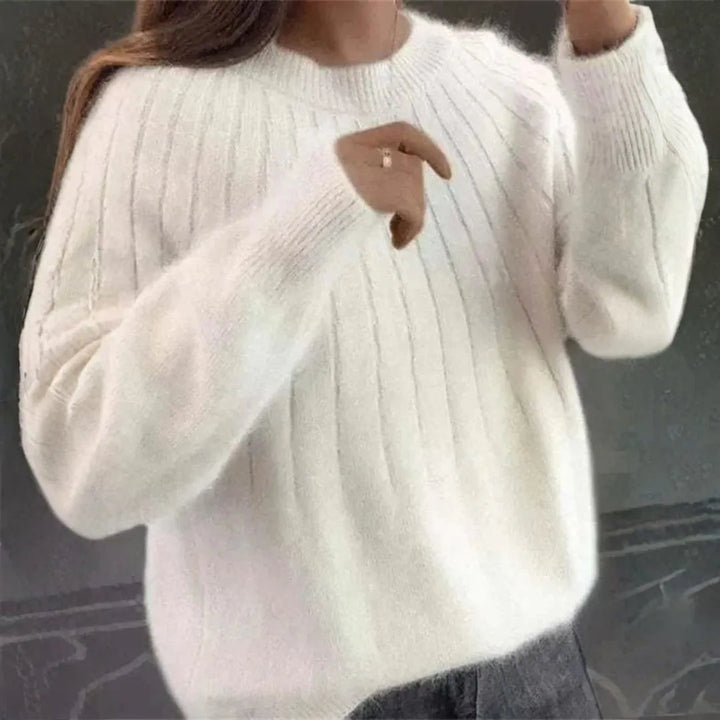 Women's Cashmere Knit Ribbed Sweater
