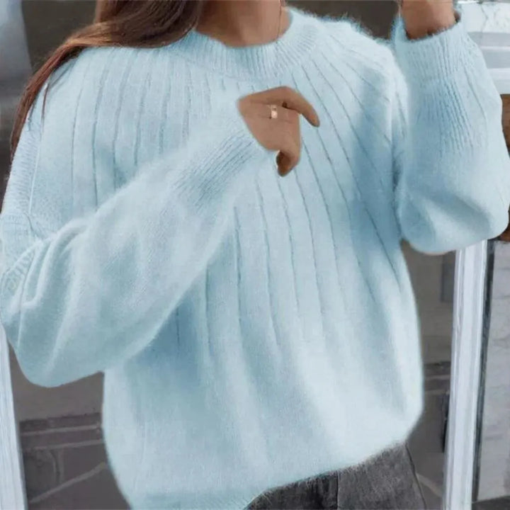 Women's Cashmere Knit Ribbed Sweater