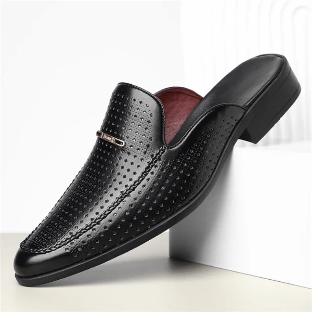 Porto Genuine Leather Slides