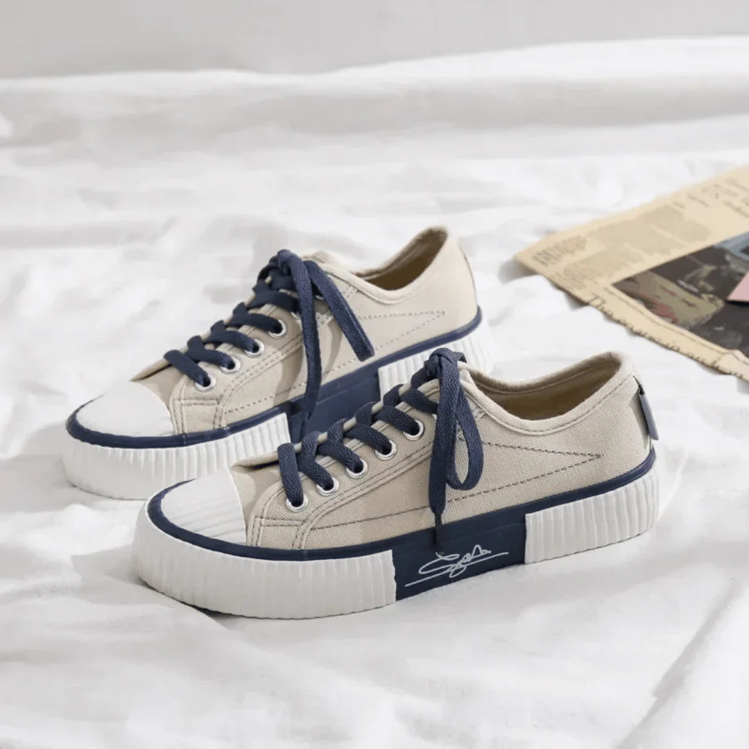 Harper Two-Tone Canvas Sneakers