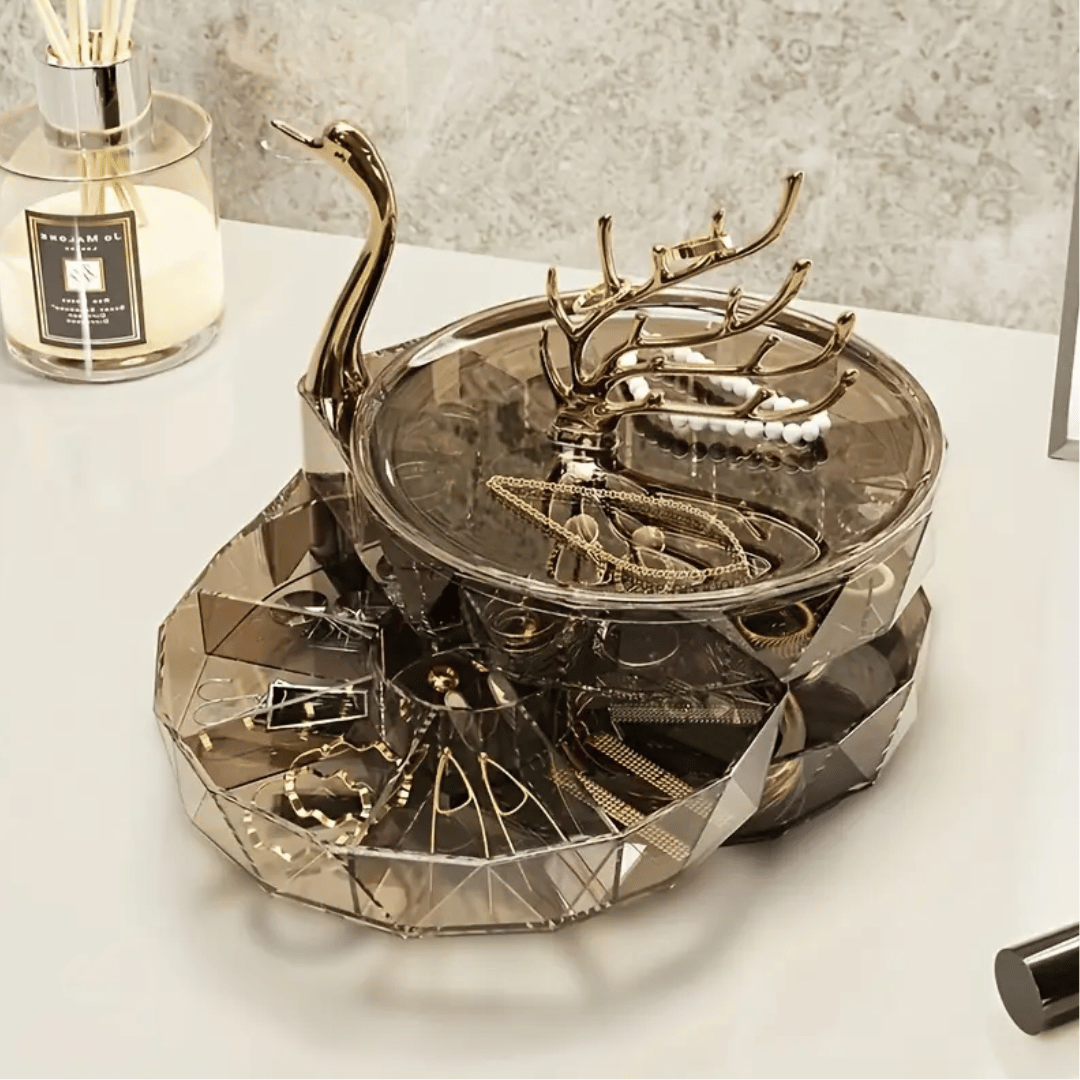 SwanElegance™  - 360° Rotating Jewelry Organizer