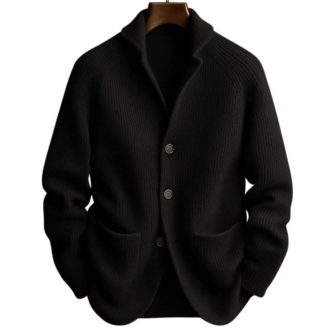 LS | Men Ribbed Wool-Blend Cardigan