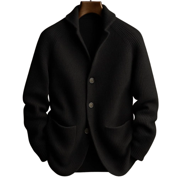 LS | Men Ribbed Wool-Blend Cardigan