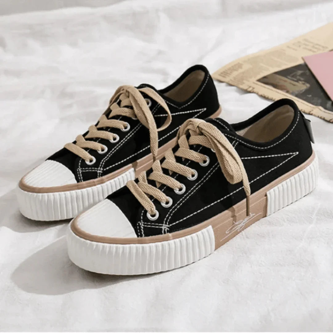 Harper Two-Tone Canvas Sneakers